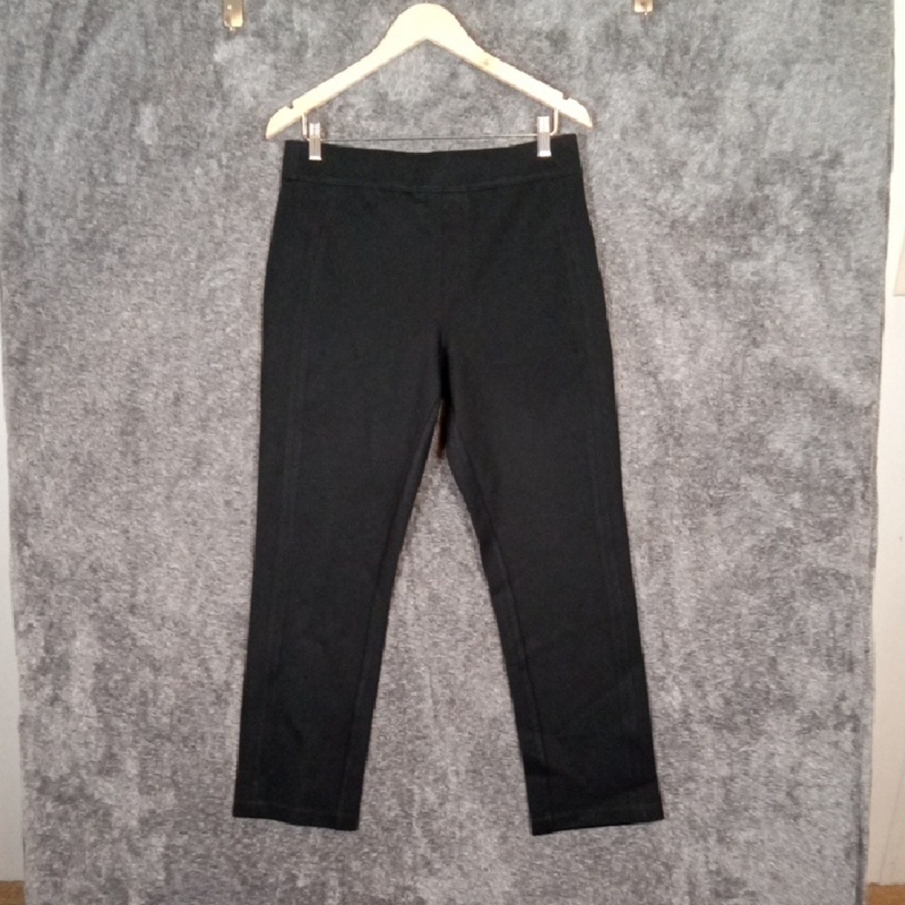 SPANX Smooth Ponte Slim Straight Womens Pants Black Office Business Size L